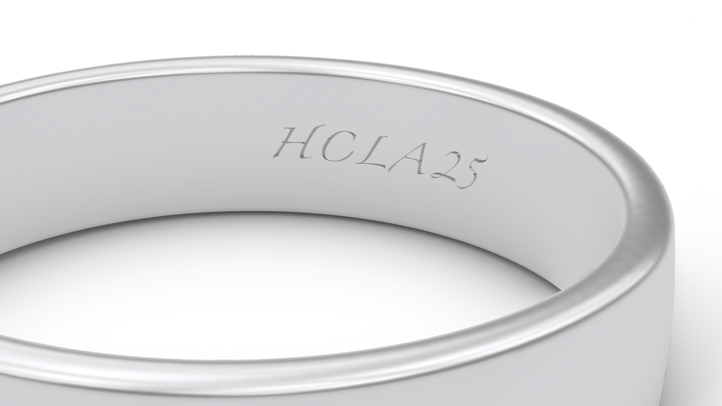 HCLA25 BANDED COMFORT 4MM RING
