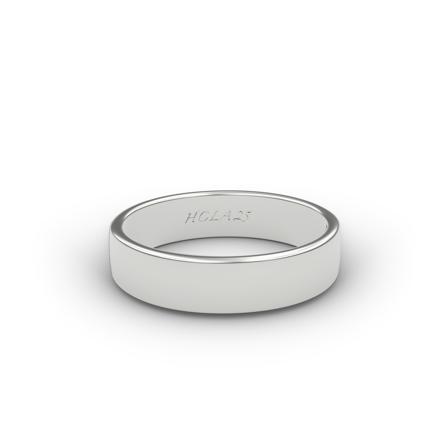 platinum 4mm ring band heiner c