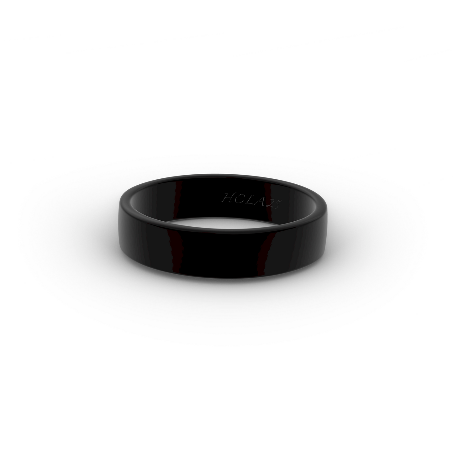 black titanium 4mm ring band heiner c