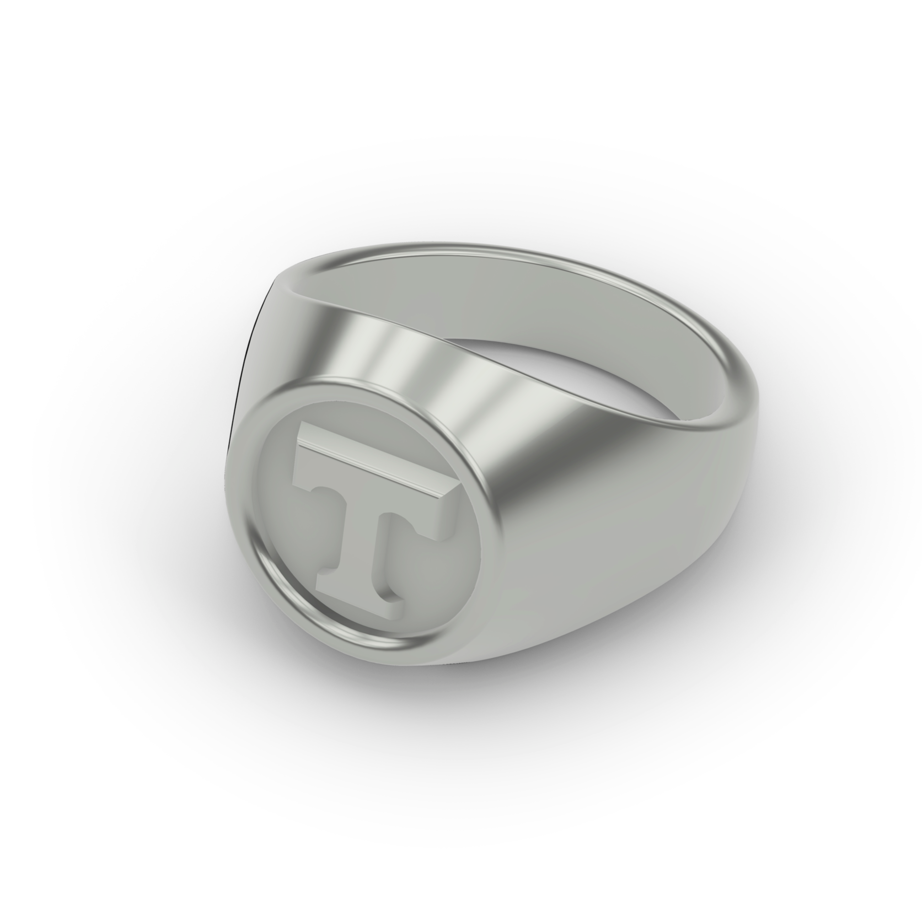 T RING TENNESSEE FLAT STERLING SILVER