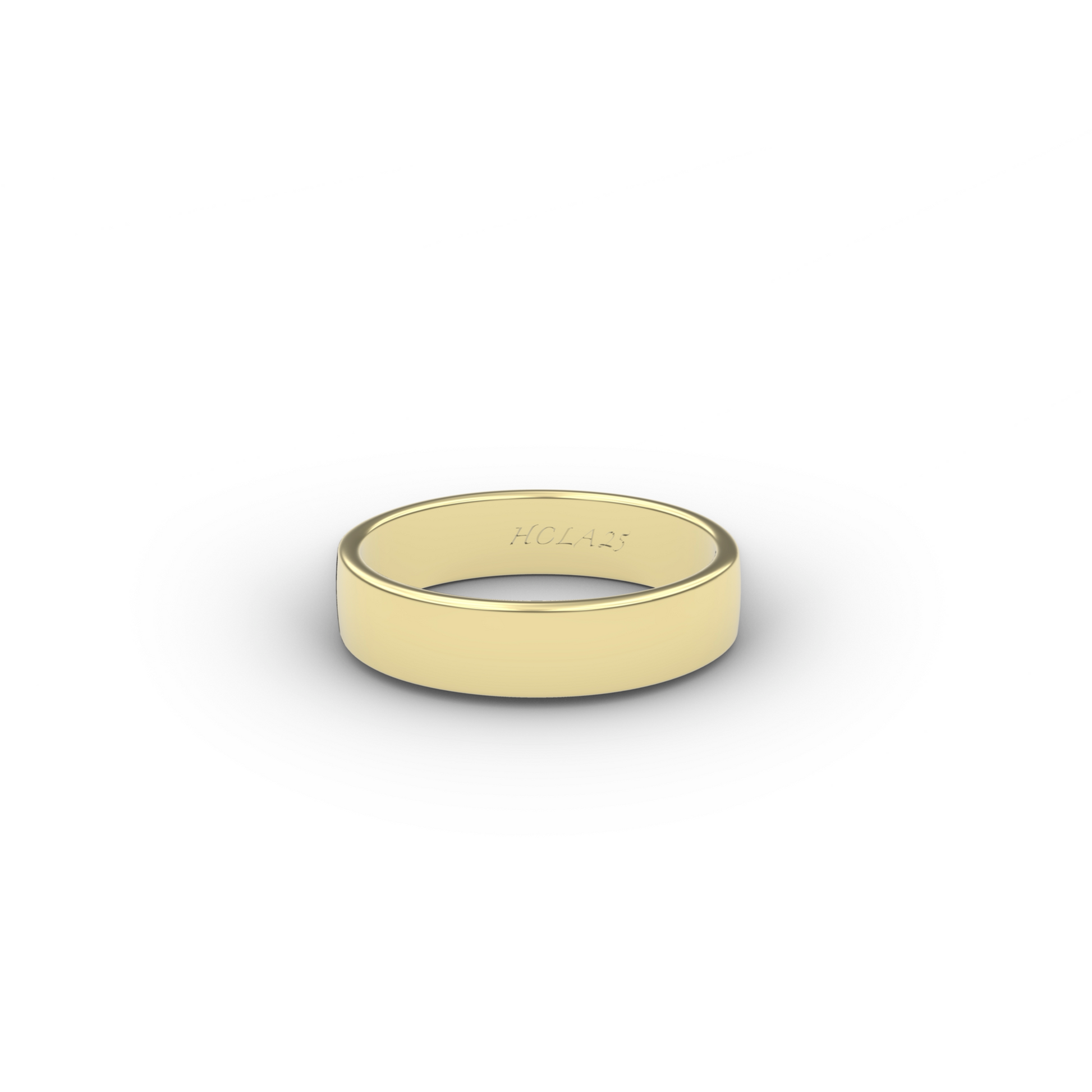14k yellow gold 4mm ring band heiner c